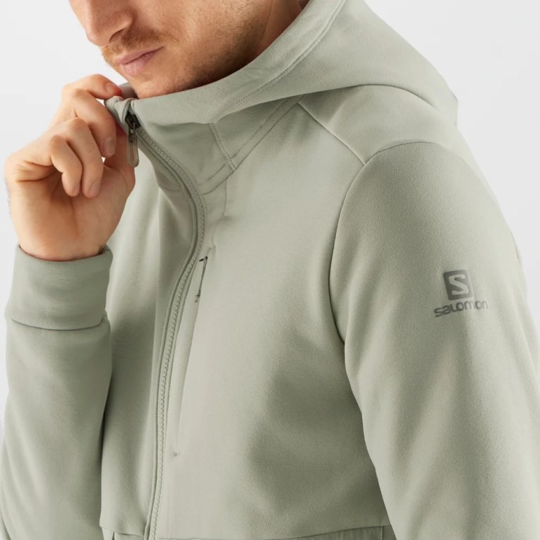 Casaco Salomon Essential Warm Fleece Masculino Menta | PT M95382